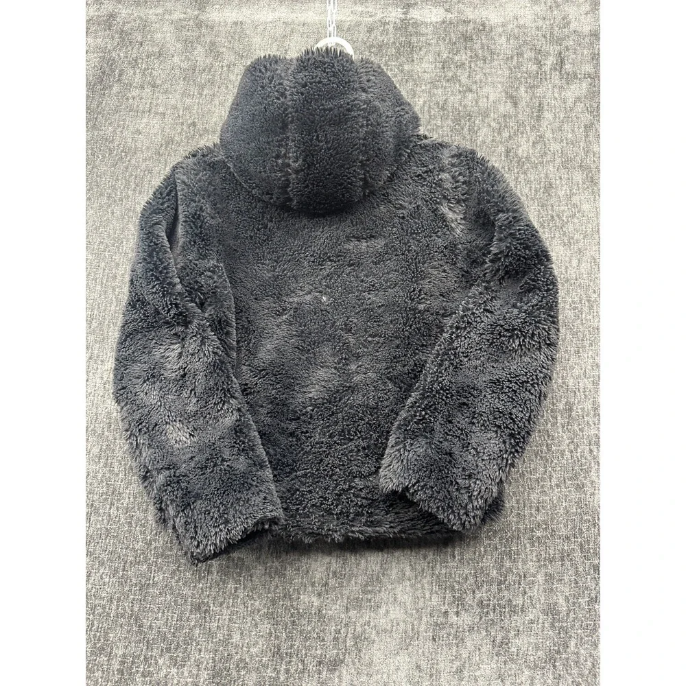 Under Armour Coldgear Cozy Fleece Jacket Youth L Black Loose Fit Warmth Hooded